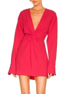 A.L.C. Twist Front Dress Size 4 Fuchsia Pink